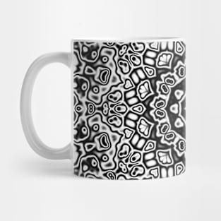 Thai pattern shapes, black and white, Vector abstract modern minimalist Mug